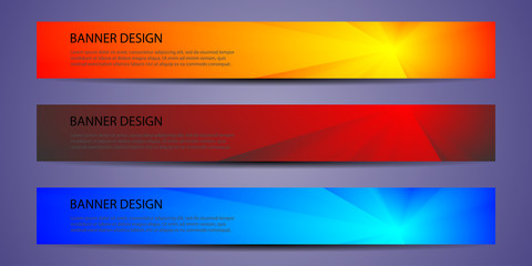 Fototapeta premium Abstract vector banners with bright wavy lines annual report design templates future Poster template design.