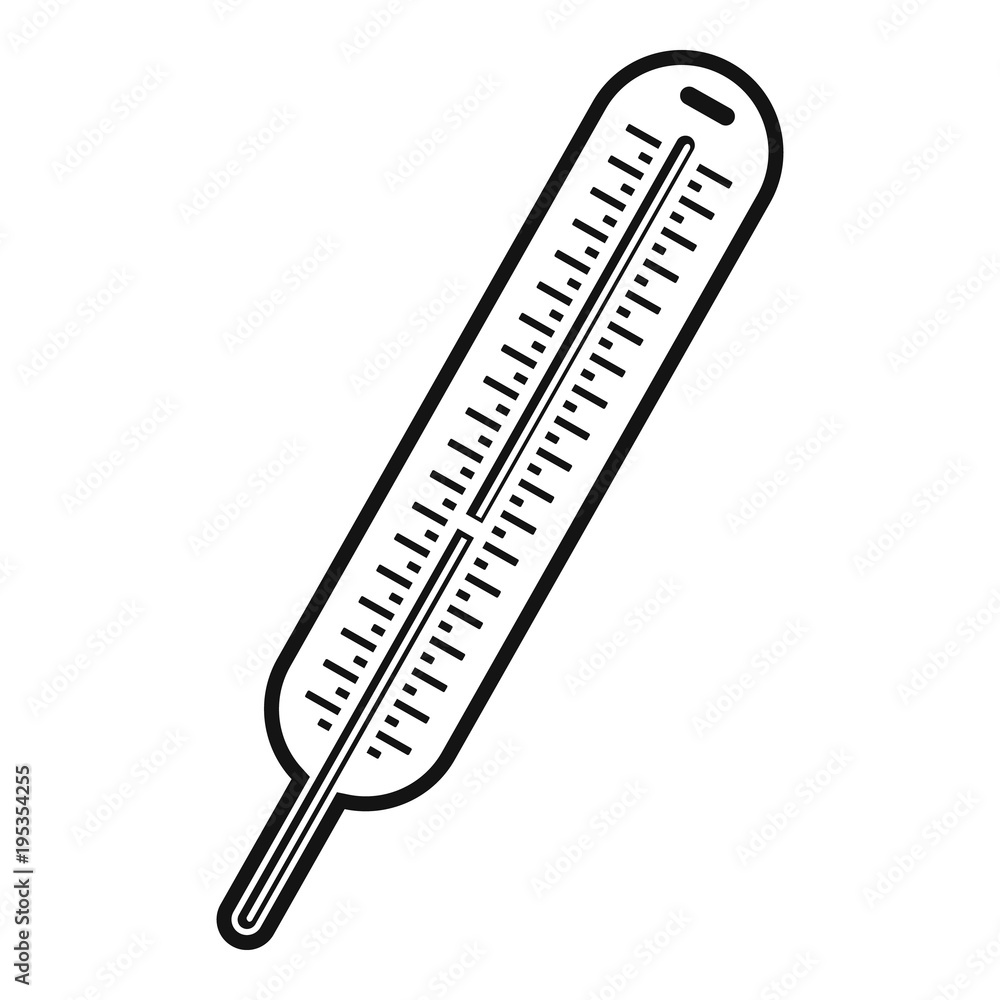 Aufkleber mercury thermometer icon. simple illustration of mercury thermometer vector icon for web