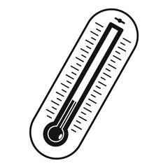 Fever thermometer icon. Simple illustration of fever thermometer vector icon for web