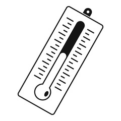 Big thermometer icon. Simple illustration of big thermometer vector icon for web