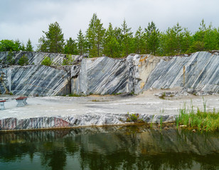 Ruskeala marble quarry, Karelia, Russia