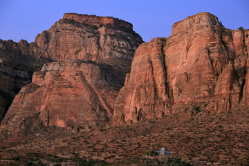 Fototapeta premium Landscape in Tigray province at sunrise dusk, Ethiopia