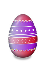 Easter egg isolated on white background