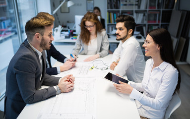 Fototapeta premium Business people working together on project