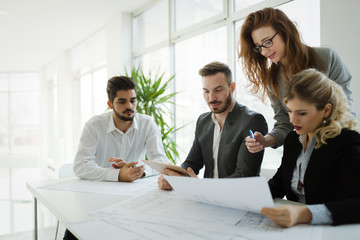 Business people conference in modern meeting room