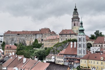 Obraz premium View of the historic center of the city named Cesky Krumlov (Czech Republic, Eastern Europe