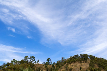Obraz premium Mountain with sky in Guatemala, San Pedro Ayampuc.