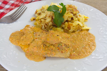 filet de poisson en sauce