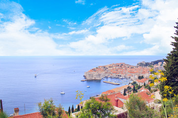 Beautiful view of the ancient city of Dubrovnik, Croatia