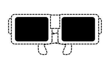 Nerd glasses icon over white background, vector illustration