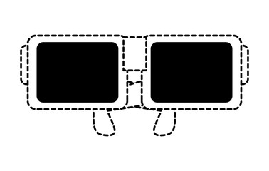Nerd glasses icon over white background, vector illustration