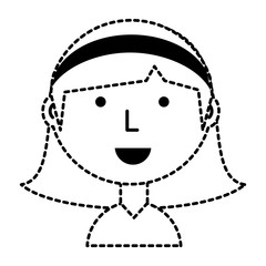 Cartoon girl icon over white background vector illustration