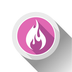 Fire flames, button