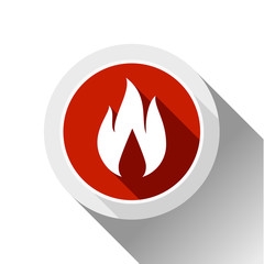 Fire flames, button