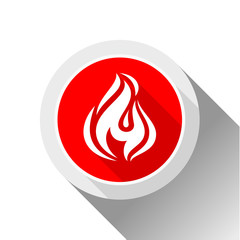 Fire flames, button