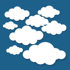 Clouds set isolated. Creative modern concept. Clouds vector illustration