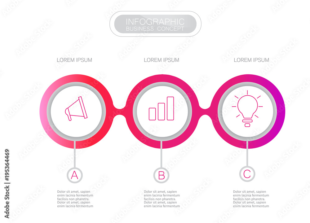 Poster process chart. abstract elements of graph, options, parts or processes. vector business template for