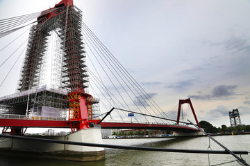 Obraz premium Willemsbrug in Rotterdam, Netherlands. William's Bridge.