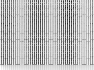 3d rendering. abstract luxury stack of continue White Vertical strip bars wall background