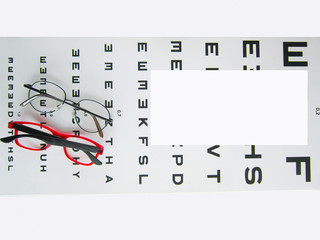 glasses.a vision test.eye examination