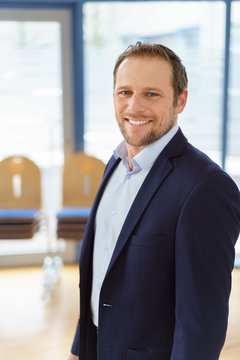 Portrait of smiling man in elegant jacket