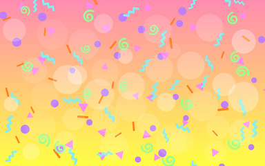 Fototapeta premium Festive confetti background for Happy Birthday. Greeting card.