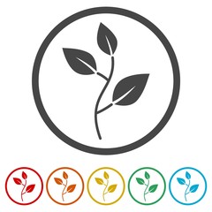 Plant sprout, Plant eco logo, 6 Colors Included