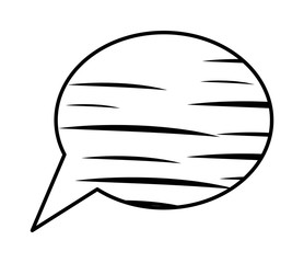 speech bubble icon over white background, vector illustration