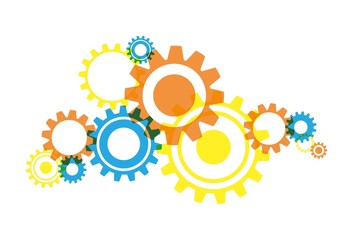 Creative Abstract Cog Wheels vector illustration