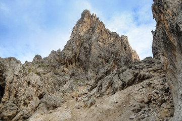 Catinaccio mountain massif summits, Dolomiti, Italy	