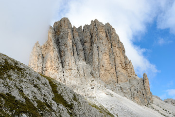 Fototapeta na wymiar Catinaccio mountain massif summits, Dolomiti, Italy 