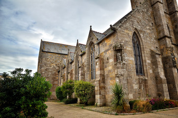 Fototapeta na wymiar Le Conquet, Brittany, the church