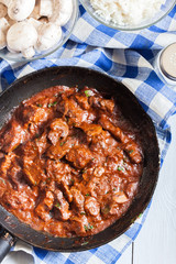 Beef Stroganoff with mushrooms