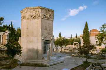 Fototapeta na wymiar The Tower of the Winds and Roman Agora