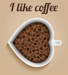 Like Coffee heart cup