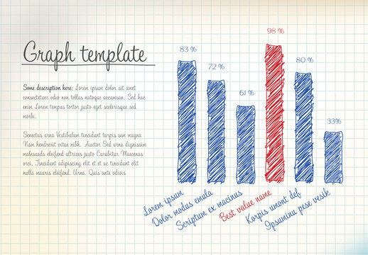 Hand-Drawn Style Vertical Bar Graph Layout