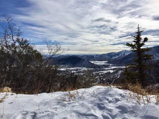 mountain landscape at Utah in winter