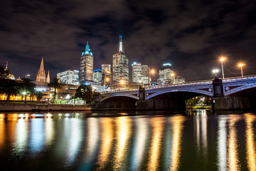Fototapeta premium Melbourne Australia city by night