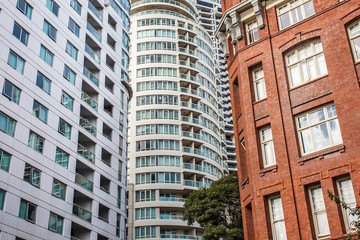 Fototapeta na wymiar hifg rise facades in Sydney Australia