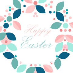 Beautiful Floral Frame or Floral Wreath Border. Cute decorative background for wedding invitations, greeting cards, birthday, etc. Vector illustration.