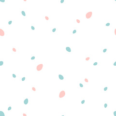 Creative unusual unique artistic hand drawn seamless pattern Easter eggs trendy background for advertising, social media, web design, etc. Vector Illustration