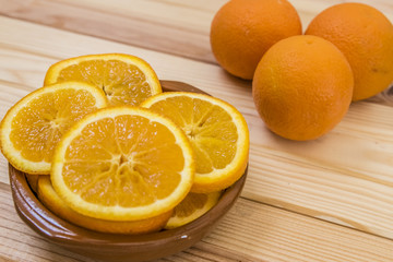 oranges on kitchen table