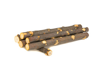 sticks of twigs isolated on white background