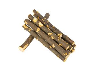 sticks of twigs isolated on white background