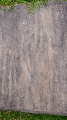 stone floor with bit grass, industrial background or natural background