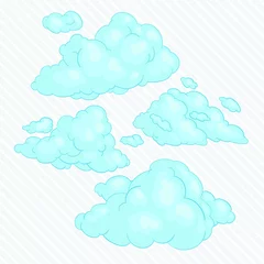 Deurstickers illustration cloud © yorphasin