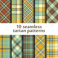 Set of seamless tartan pattern