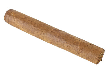 New smoking cigar isolated over the white background