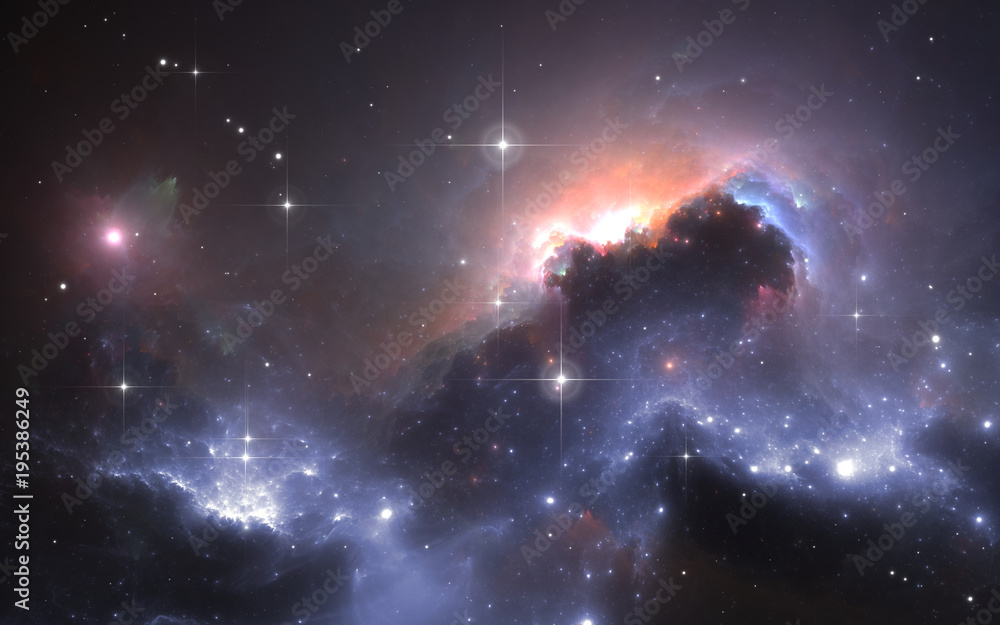 Canvas Prints deep space nebula with stars