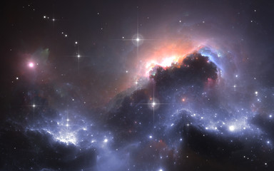 Fototapeta na wymiar Deep space nebula with stars